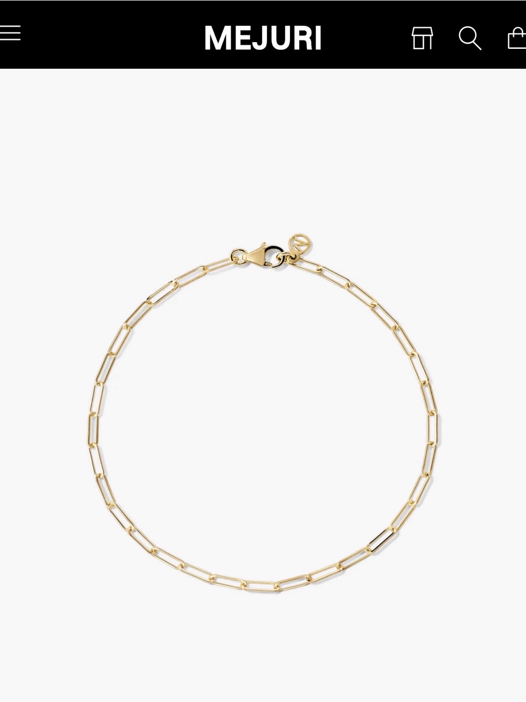 Mejuri Gold Boyfriend Bold Bracelet 6-7 Inches